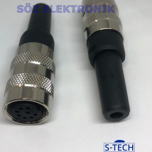 M 16 8P KABLO TİPİ DİŞİ KONNEKTÖR