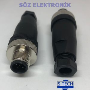 M12  5P   D COD  ERKEK  KONNEKTÖR
