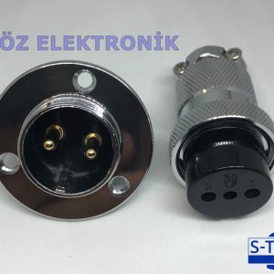 GX 25 MM 2Lİ KONNEKTÖR  ŞASE ERKEK SEYYAR DİŞİ  SET