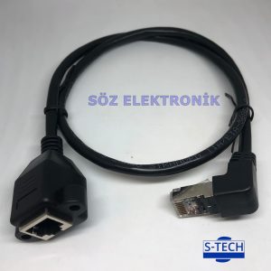 RJ 45  ERKEK/DİŞİ,  PANEL TAYP  0,50CM 90 DC